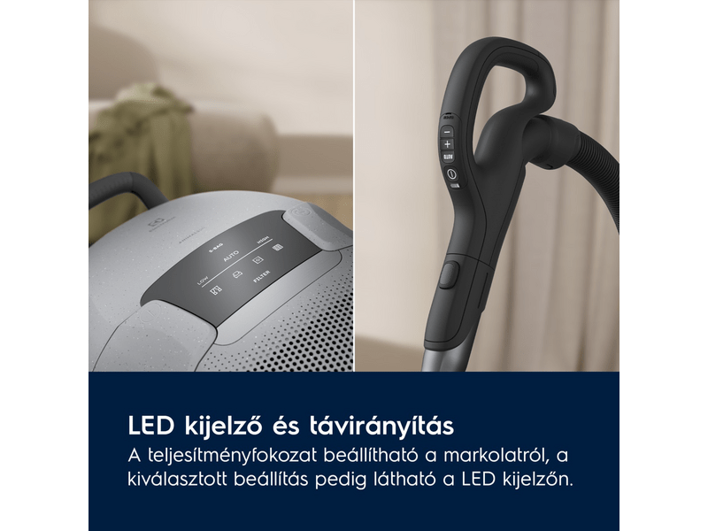 Porzsákos porszívó, 550W, világos szürke