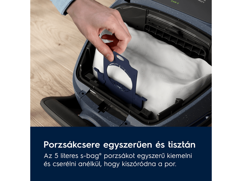Porzsákos porszívó, 550W, világos szürke