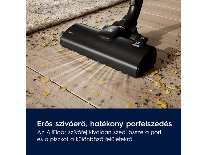 Porzsákos porszívó, 650W, Dióbarna