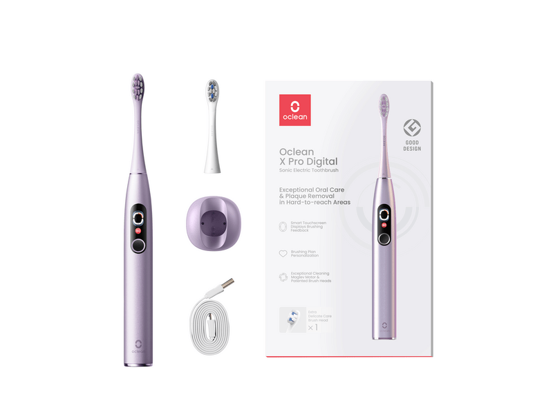 Oclean X Pro digitalna električna četkica za zube, ljubičasta