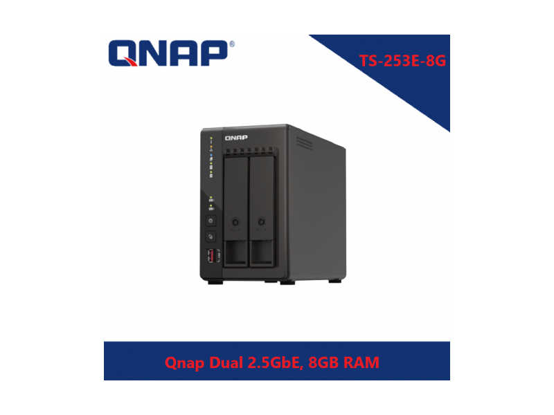 QNAP TS-253E-8G 2 fiókos NAS