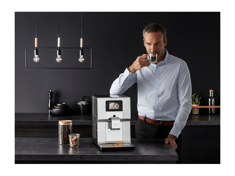 Krups EA875E10 Intuition Preference+ Krómozott kávéfőző