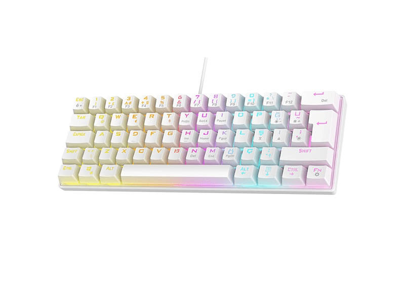 Rampage PLOWER K60 Mechanikus billentyűzet, US kiosztás, fehér