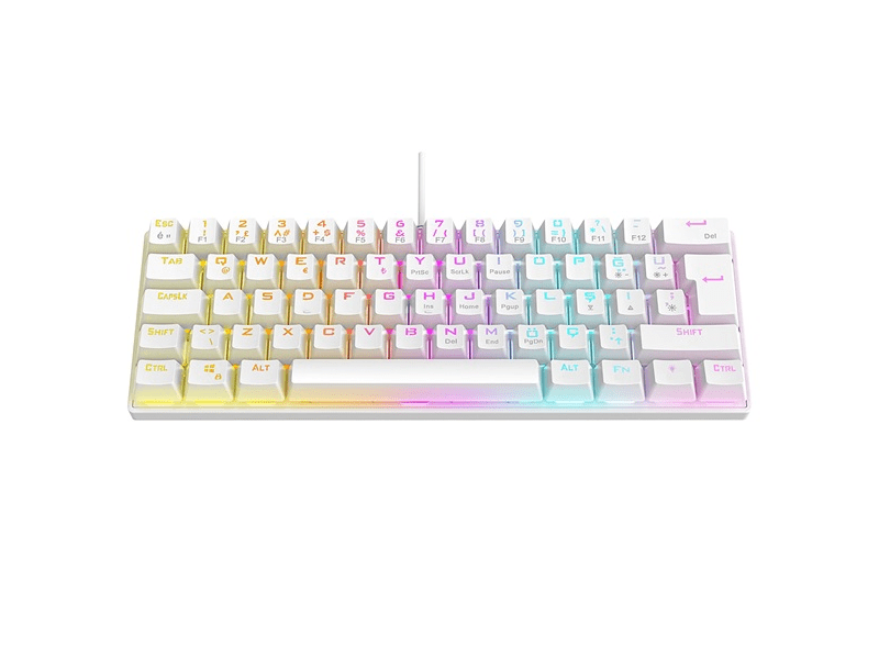 Rampage PLOWER K60 Mechanikus billentyűzet, US kiosztás, fehér