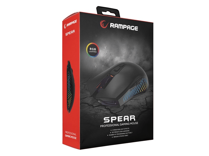 Rampage SMX-G68 SPEAR Gamer egér