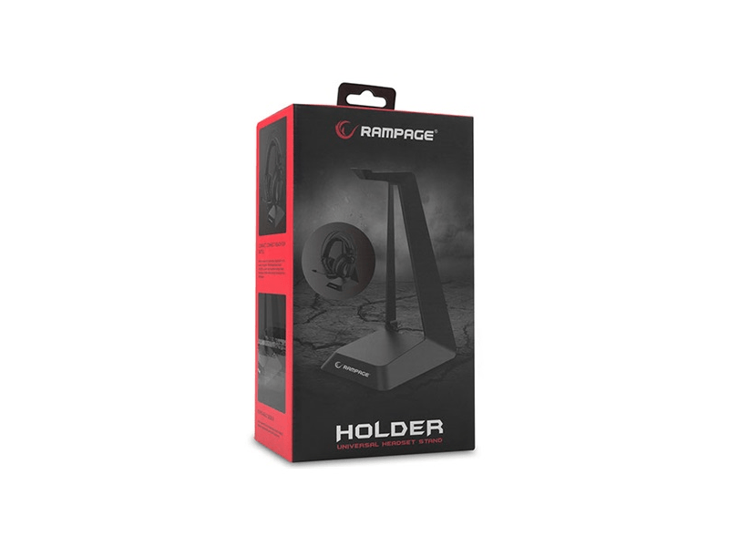 Rampage Fejhallgató állvány - RM-H19 HOLDER (fekete, műanyag)