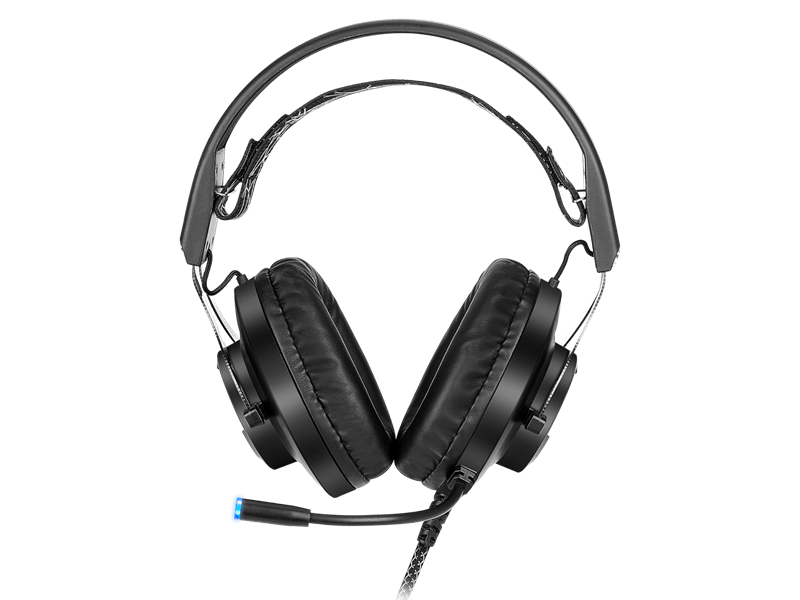 Rampage Fejhallgató - RM-K18 DOUBLE BLACK (7.1, mikrofon, USB, hangerőszabályzó, nagy-párnás, fekete)