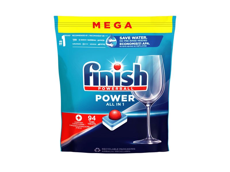 Finish Power All in 1 mosogatógép-tabletta, Regular, 94db