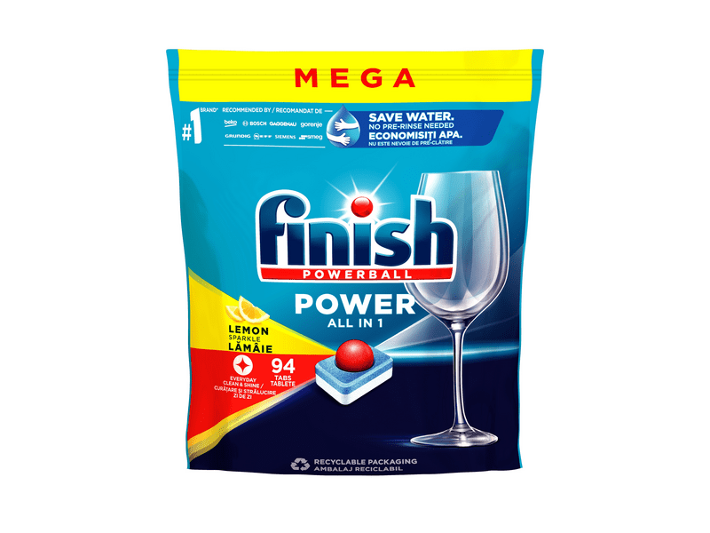 Finish Power All in 1 mosogatógép-tabletta, Lemon, 94db