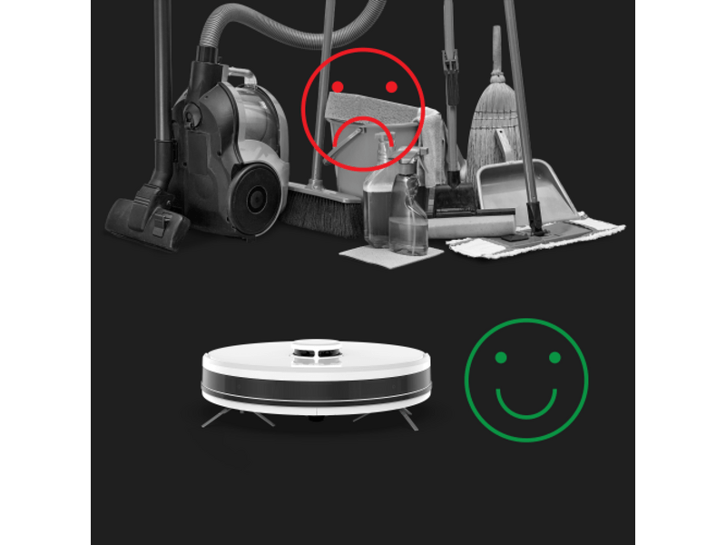 Aeno RC2S Robotporszívó, fehér