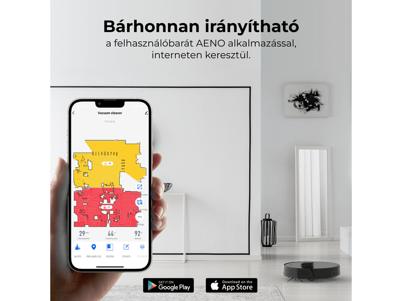 Aeno RC3S Robotporszívó, fekete