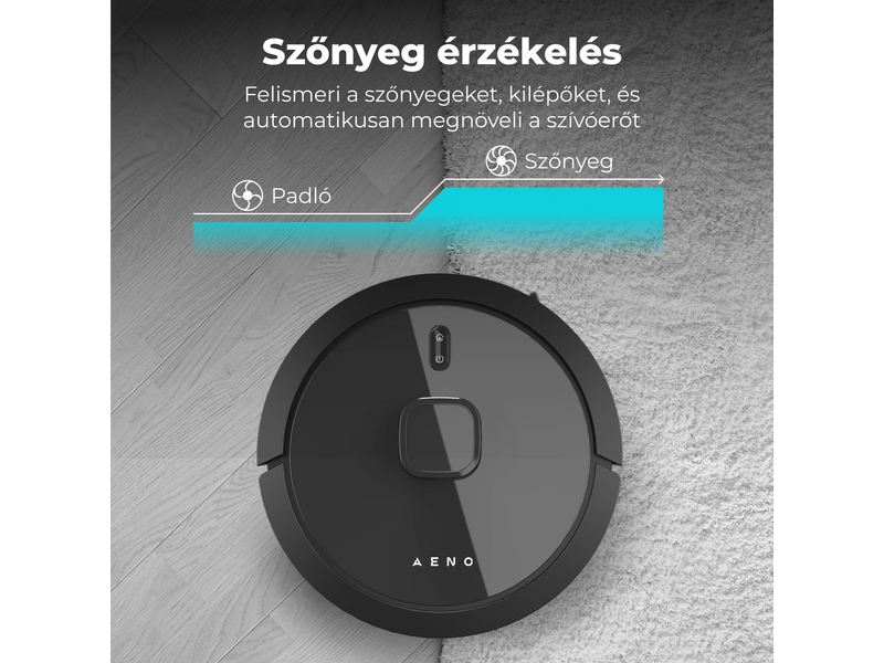 Aeno RC7S Robotporszívó, fekete (ARC0007S)