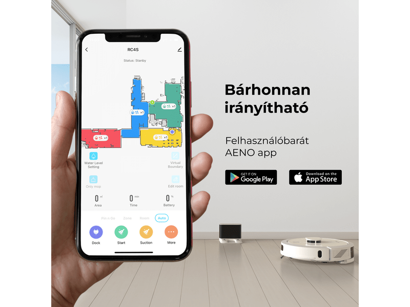 Aeno RC8S Robotporszívó, fehér (ARC0008S)