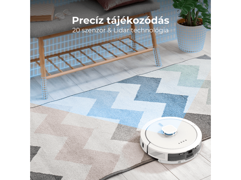 Aeno RC8S Robotporszívó, fehér (ARC0008S)