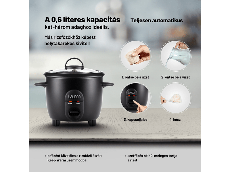Lauben NRC600BC Kuhalo za rižu 0.6L
