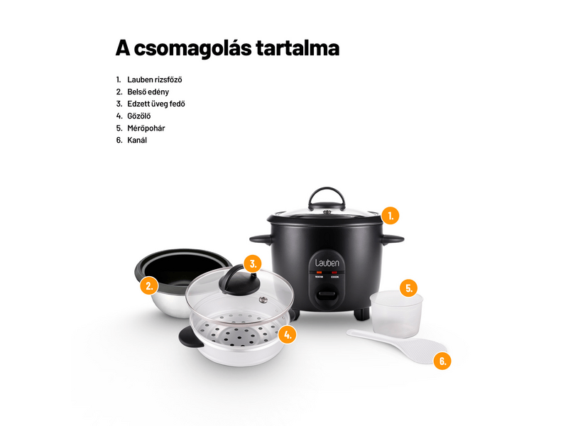 Lauben NRC600BC Kuhalo za rižu 0.6L