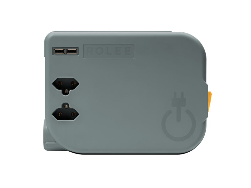 Rolee M automata hosszabbító, 2 aljzat + 2 USB aljzat, 4 m, szürke (R40032101)