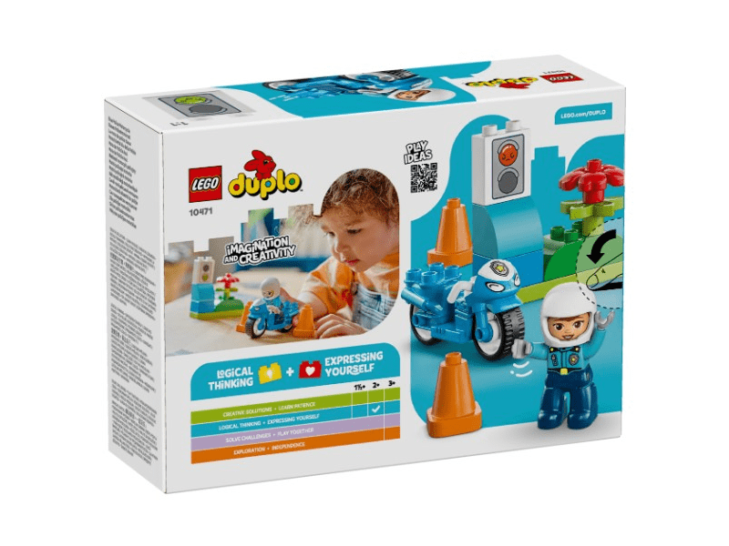 LEGO® DUPLO® Városi kalandok Kék rendőrségi motorkerékpár (10471)