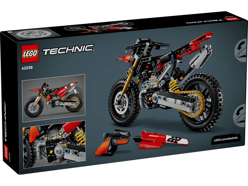 LEGO® Technic™ Ducati Desmo450 MX Factory motorkerékpár (42238)