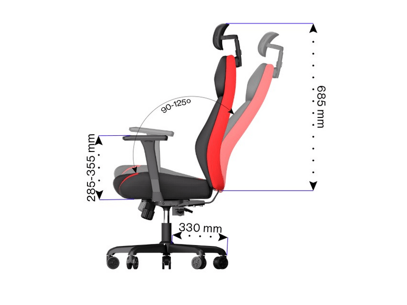 Endorfy Meta RD Gaming szék, piros-fekete (EY8A006)