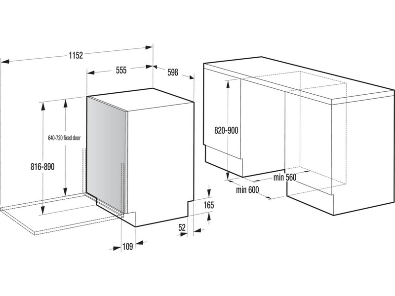 Hisense HV693A66UVAD Beépíthető mosogatógép