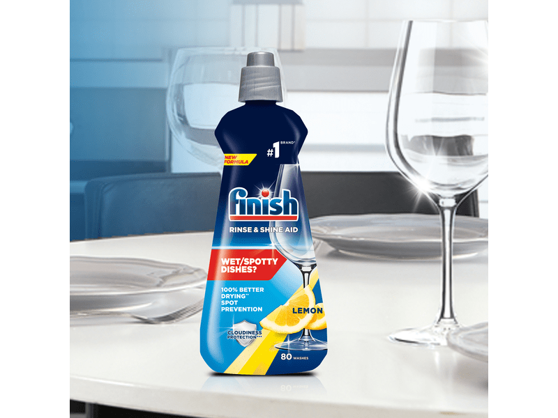 Finish Shine & Protect Rinse Aid öblítőszer gépi mosogatáshoz, Citrom, 400 ml