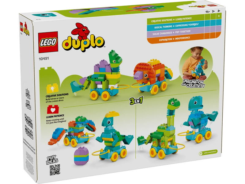 LEGO® DUPLO® City Adventures 3 u 1 Dinosauri na kotrljanju (10451)