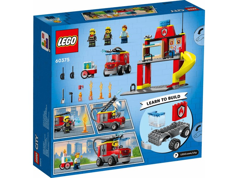 LEGO® City Tűzoltóállomás és tűzoltóautó (60375)