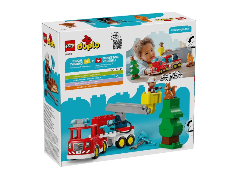 LEGO® DUPLO® Városi kalandok Tűzoltóautó tömlővel és tűzoltóval (10473)