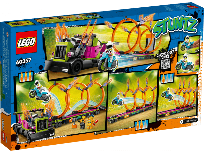 LEGO® City Kaszkadőr járgány és tűzgyűrű kihívás (60357)