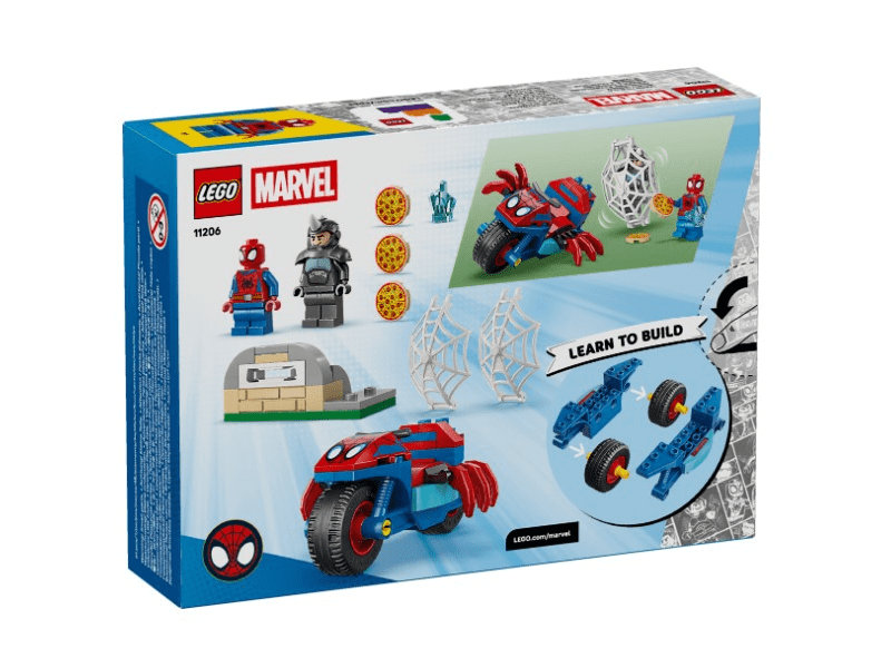 LEGO® Marvel Póki és csodálatos barátai Motorkerékpáros Pókember vs. Rhino (11206)