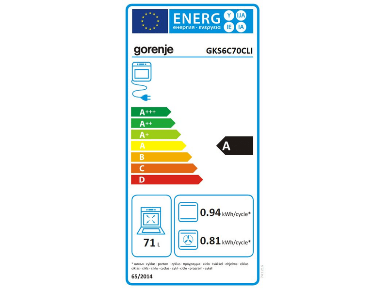 Gorenje GKS6C70CLI Classico Kombinált Tűzhely