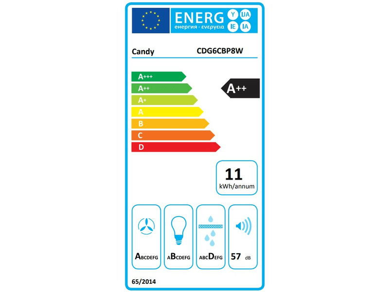 Candy CA6 NP3T2HTW Beépíthető sütő + CIES64MCA Beépíthető indukciós főzőlap + CDG6CBP8W Páraelszívó
