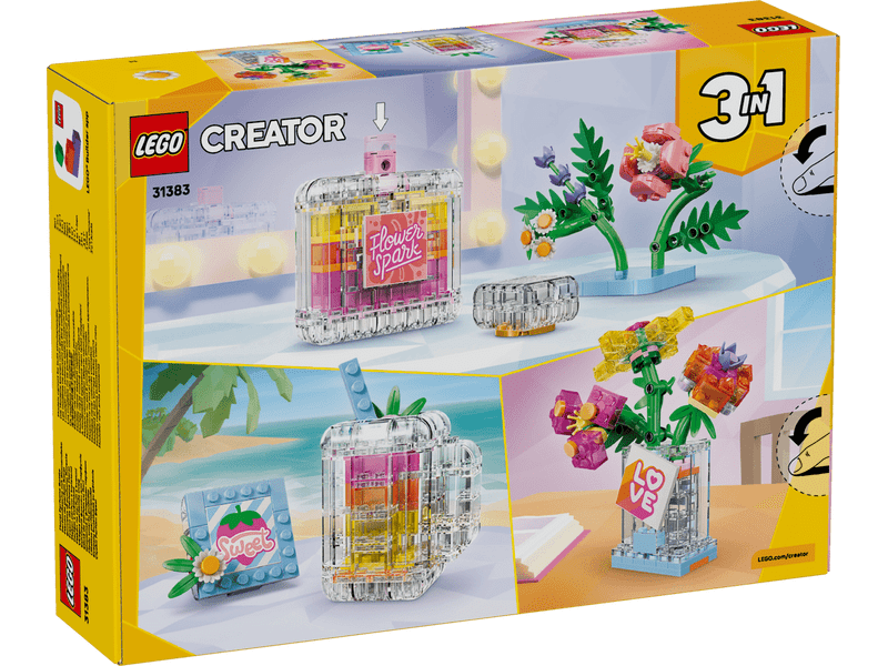 LEGO® Creator 3 az 1-ben Parfümös üveg és virágos dekoráció (31383)