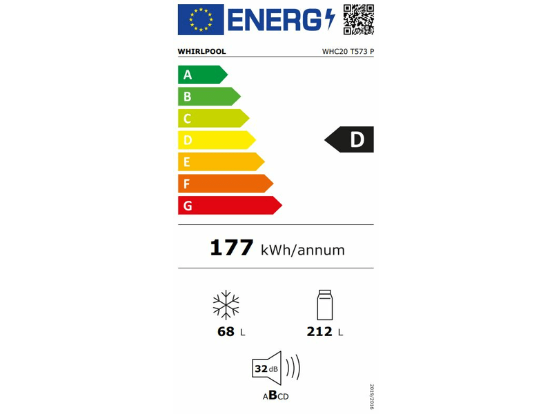 D ener. NoFrost beép.hűtő 194cm PushOpen