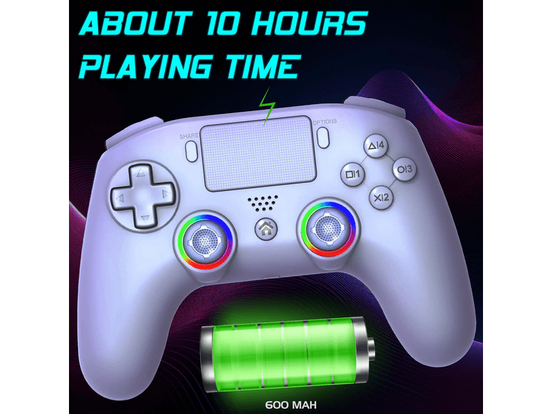 Subsonic PS5 Wireless LED Kontroller, fehér (SA5716-2)