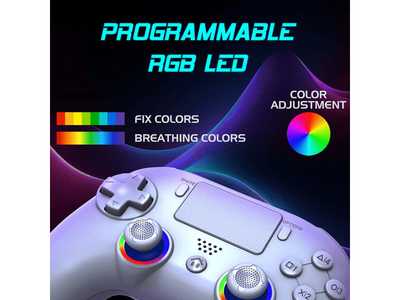 Subsonic PS5 Wireless LED Kontroller, fehér (SA5716-2)