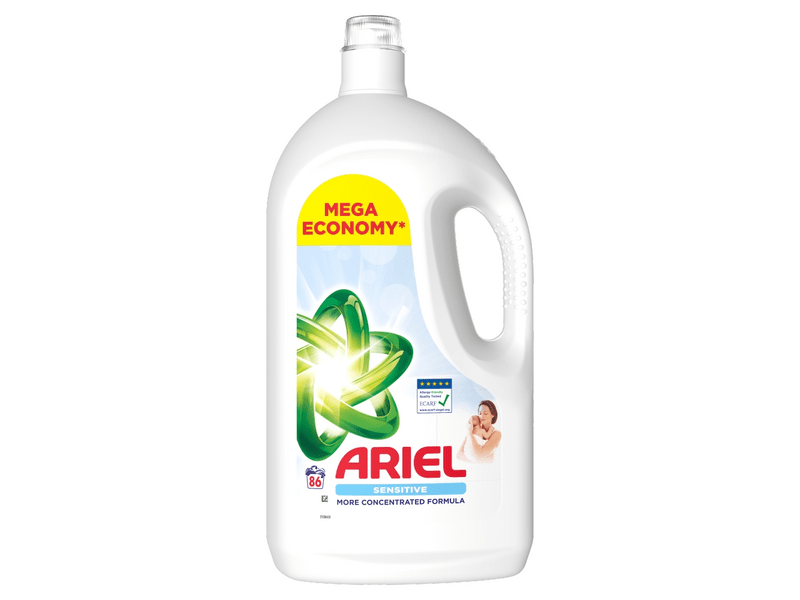 Ariel Sensitive Folyékony mosószer 86 mosáshoz, 3.87L