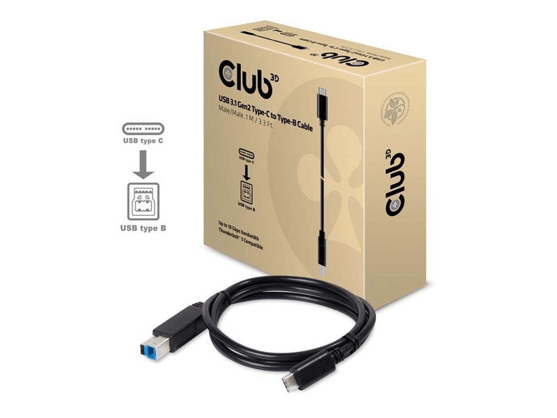 USB C USB B 10Gbps kábel,1m