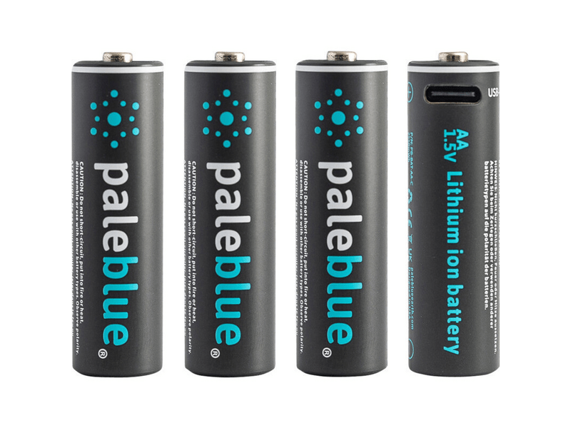 Paleblue USB-C újratölthető akkumulátor, 4xAA