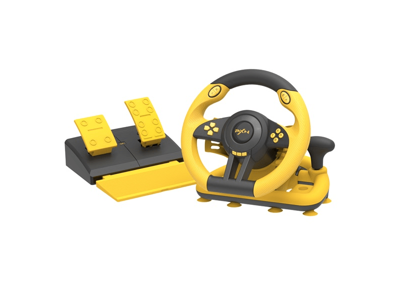 PXN V3 Pro Gaming kormány + pedálok + váltó, sárga