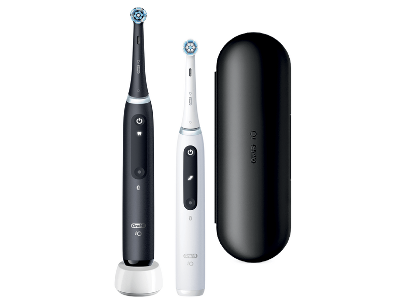 Oral-B iO 5 Elektromos Fogkefe, fekete + fehér