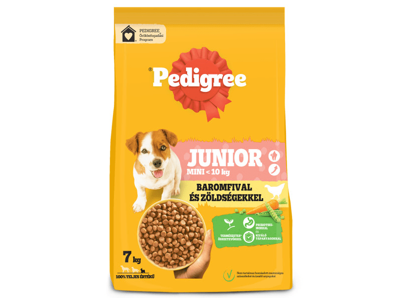 Pedigree Junior száraztáp baromfival és zöldségekkel, 7 kg