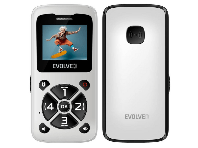 Evolveo EasyPhone ID (EP400) Senior mobiltelefon, fehér