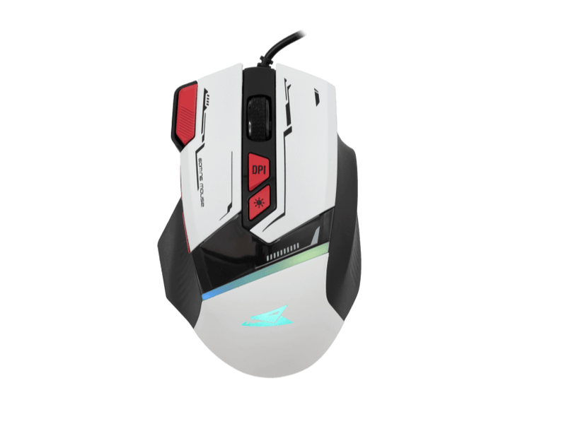 BARACUDA MANTA-W gamer egér,fehér