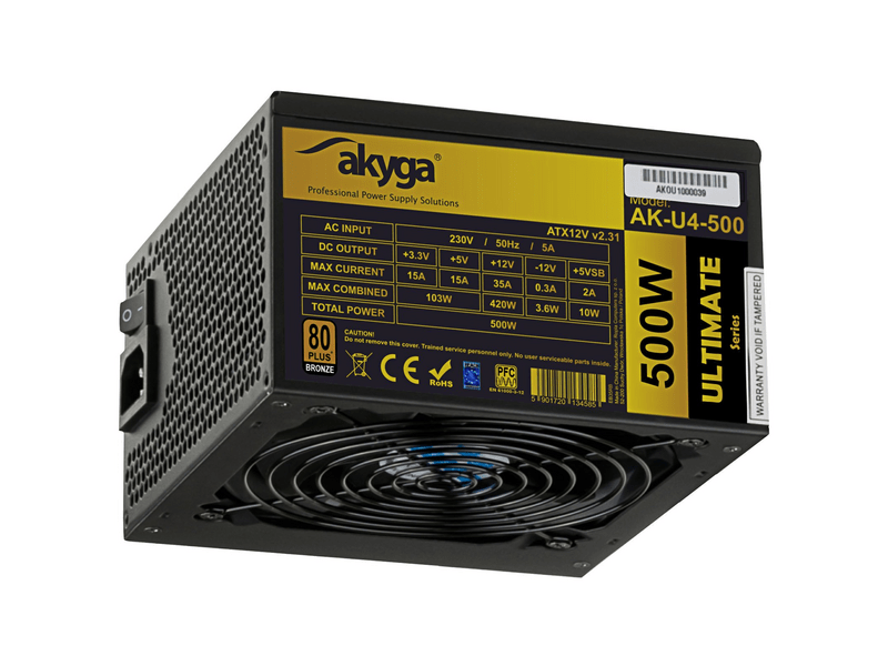 Akyga AK-U4-500 500W 80+ Bronze Tápegység