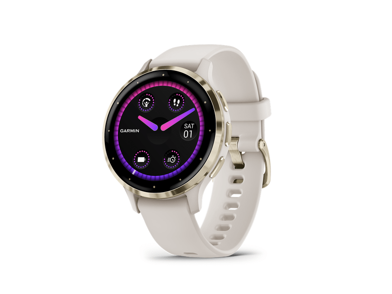 Garmin Venu 3S elefántcsont krémarany, szilikon szíjjal (010-02785-04)