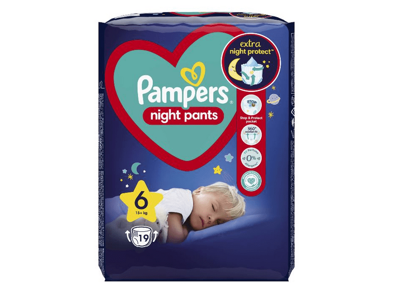 Pampers Night Pants pelene, S6, 19 kom