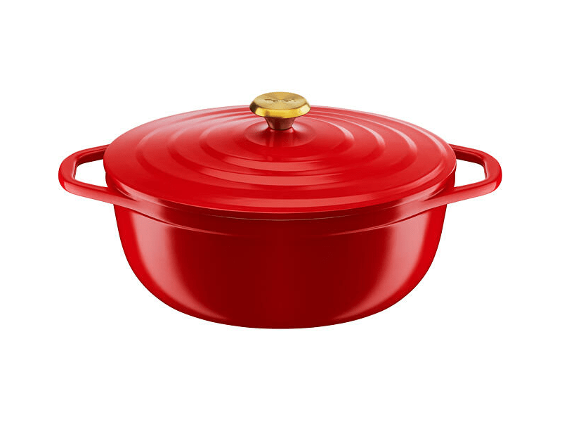 TEFAL Air lábas + fedő 30X23cm piros