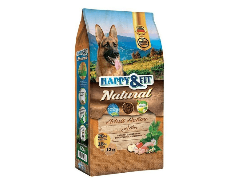 Happy&Fit Natural Adult Active Kutyaeledel, 12 kg
